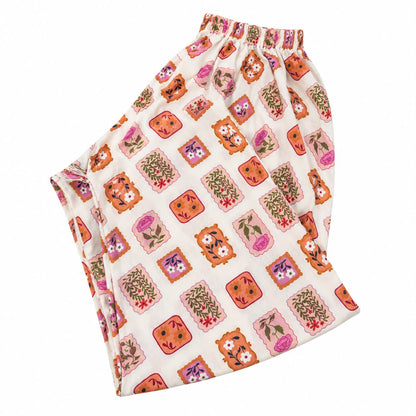 Printed lawn shalwar and plain shirt with handmade embroidery