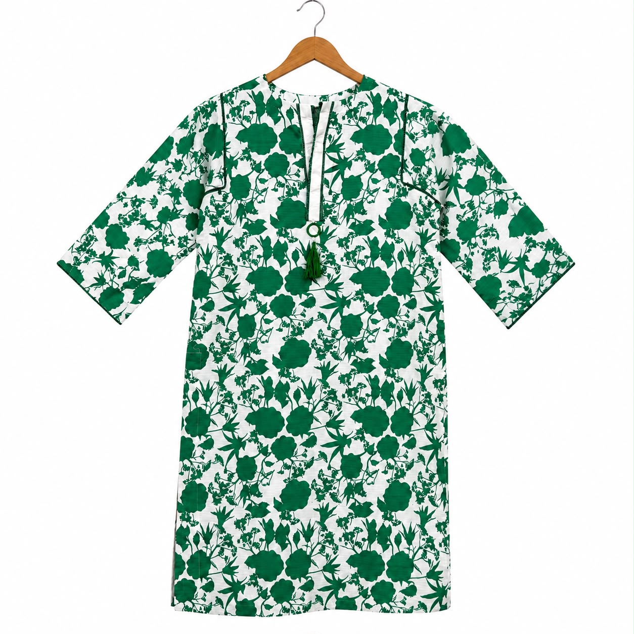 Printed Doria Kameez with Hande made looks Duptta and Plain Trouser