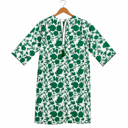 Printed Doria Kameez with Hande made looks Duptta and Plain Trouser